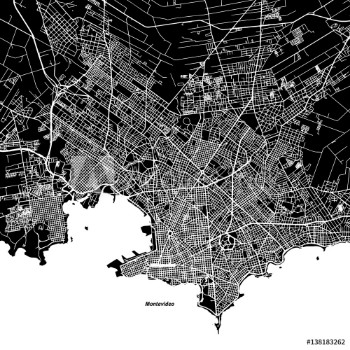 Picture of Montevideo One Color Map